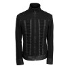 Men Gothic Jacket Black Denim Zipper Jacket With Studs For Sale